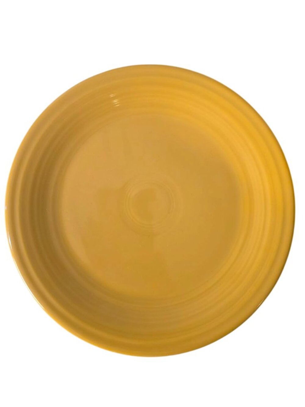 Vintage Fiestaware Original Yellow 9" Luncheon Plate 1930s Lowercase Stamp